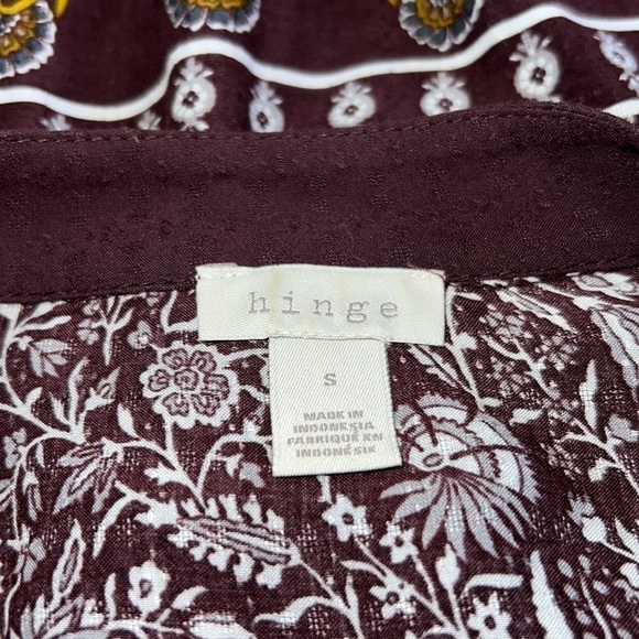 HINGE Bohemian Top Indian Block Print, Size S - Picture 6 of 9